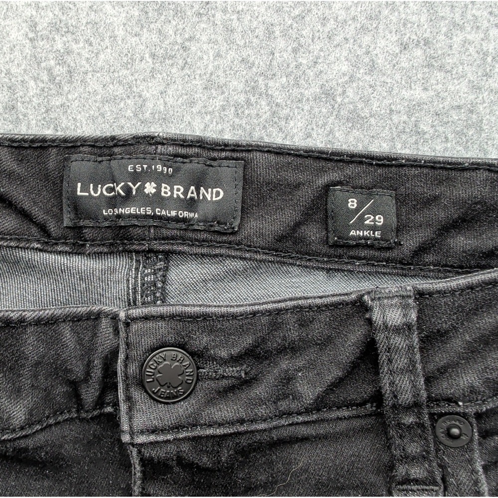 Lucky Brand Women Size 8/29 Black Lolita Boot Denim Jean Casual Stretch - Picture 2 of 16